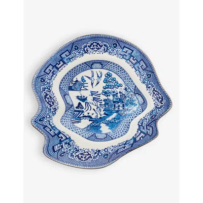 SELETTI DIESEL LIVING WITH SELETTI CLASSICS ON ACID GLITCHY WILLOW PORCELAIN DESSERT PLATE 21.4CM