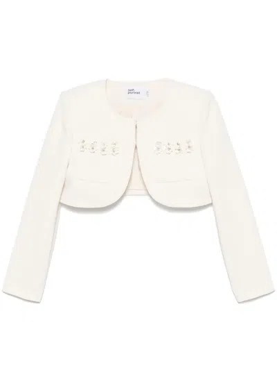 SELF-PORTRAIT 3D-SEQUIN CREPE JACKET