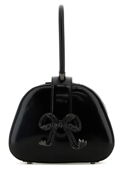 SELF-PORTRAIT BLACK LEATHER HANDBAG