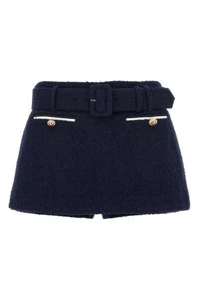 SELF-PORTRAIT BOUCLÉ WOOL SKORT
