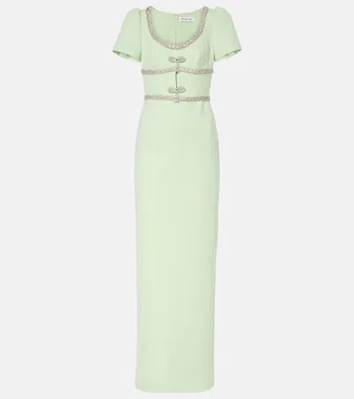 SELF-PORTRAIT EMBELLISHED CRÊPE GOWN