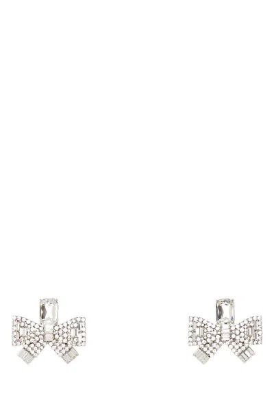 SELF-PORTRAIT EMBELLISHED METAL EARRINGS