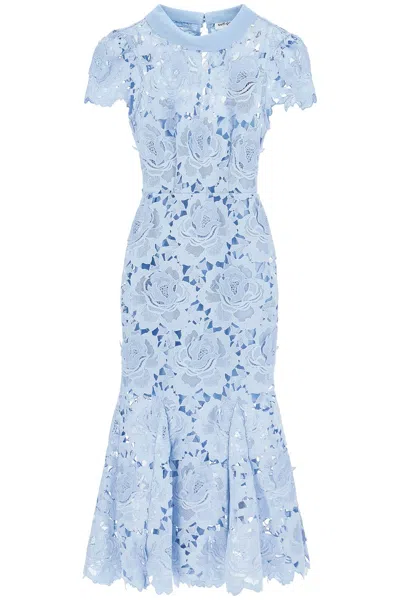 SELF-PORTRAIT FLORAL LACE MIDI DRESS WITH EIGHT