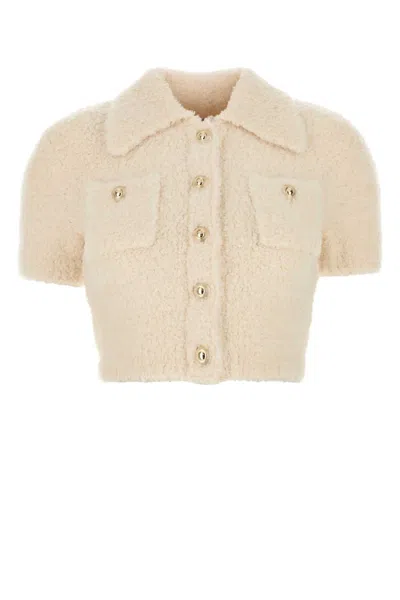 SELF-PORTRAIT IVORY TEDDY CARDIGAN