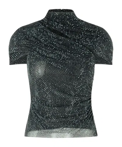 SELF-PORTRAIT SEQUINNED WRAP-AROUND TOP