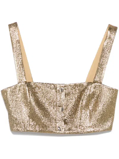 SELF-PORTRAIT METALLIC JACQUARD TOP