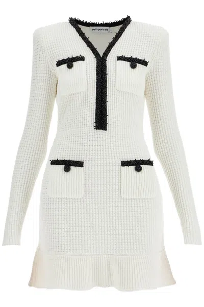 SELF-PORTRAIT MINI KNITTED DRESS IN SEVEN