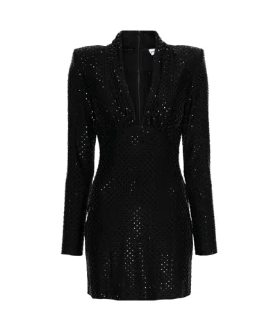 SELF-PORTRAIT SELF-PORTRAIT RHINESTONE EMBELLISHED MINI DRESS