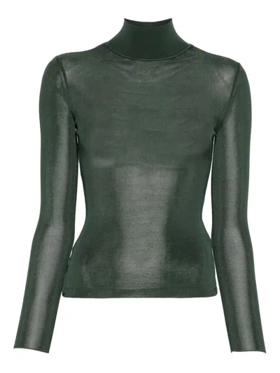 SELF-PORTRAIT RIBBED TURTLENECK TOP