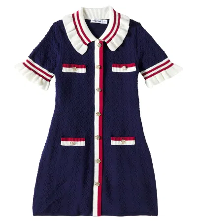 SELF-PORTRAIT RUFFLED POINTELLE DRESS