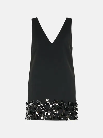 SELF-PORTRAIT 'SEQUIN' BLACK POLYESTER DRESS