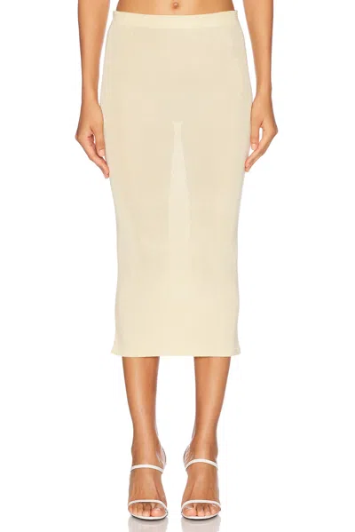 SELF-PORTRAIT VISCOSE KNIT MIDI SKIRT