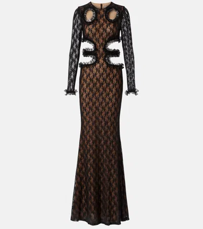 SELF-PORTRAIT X CHRISTOPHER KANE CUTOUT LACE GOWN