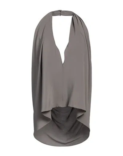 SEMICOUTURE SEMICOUTURE WOMAN TOP LEAD SIZE 2 ACETATE, SILK