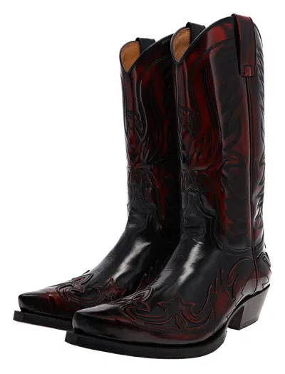 SENDRA SENDRA BOOTS 3241 HERREN WESTERNSTIEFEL ROT SCHWARZ