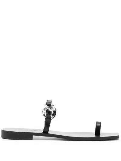 SENSO GANNE BUCKLE-DETAIL LEATHER SANDALS