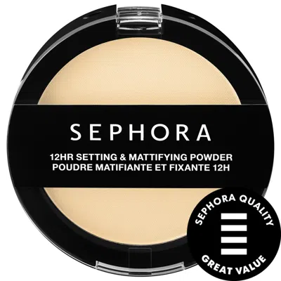 SEPHORA COLLECTION 12HR SETTING & MATTIFYING TALC-FREE PRESSED POWDER UNIVERSAL 0.28 OZ / 8 G