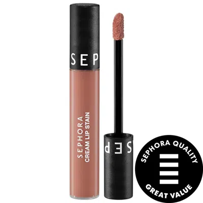 SEPHORA COLLECTION CREAM LIP STAIN 10HR LIQUID LIPSTICK 120 SOFT MOCHA 0.16 OZ. / 5 ML