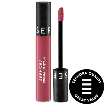 SEPHORA COLLECTION CREAM LIP STAIN 10HR LIQUID LIPSTICK 124 ROSE INSTINCT 0.16 OZ. / 5 ML