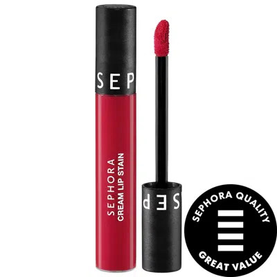 SEPHORA COLLECTION CREAM LIP STAIN 10HR LIQUID LIPSTICK 125 ROSE FLAMBE 0.16 OZ. / 5 ML