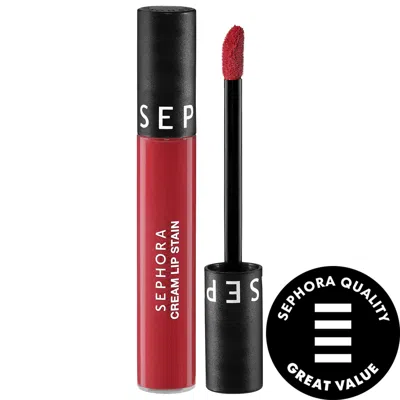 SEPHORA COLLECTION CREAM LIP STAIN 10HR LIQUID LIPSTICK 127 FROZEN POMEGRANATE 0.16 OZ. / 5 ML