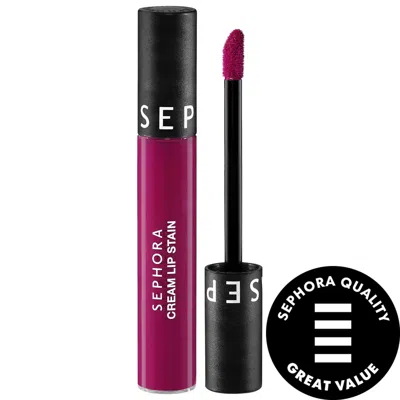 SEPHORA COLLECTION CREAM LIP STAIN 10HR LIQUID LIPSTICK 133 PURPLE POP 0.16 OZ. / 5 ML