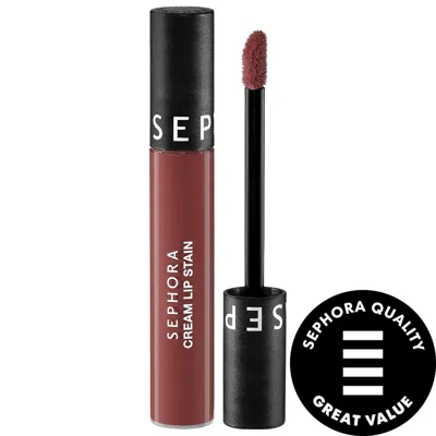 SEPHORA COLLECTION CREAM LIP STAIN 10HR LIQUID LIPSTICK 41 VINTAGE ROSEWOOD 0.16 OZ. / 5 ML