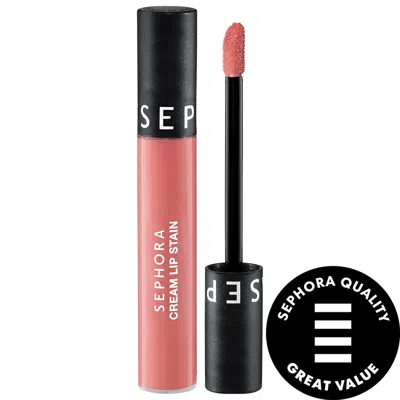 SEPHORA COLLECTION CREAM LIP STAIN 10HR LIQUID LIPSTICK 69 HIPPY PINK 0.16 OZ. / 5 ML
