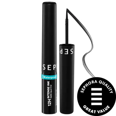 SEPHORA COLLECTION INTENSE FELT-TIP 12HR LIQUID WATERPROOF EYELINER 01 DEEP BLACK 0.09 OZ / 2.8 G