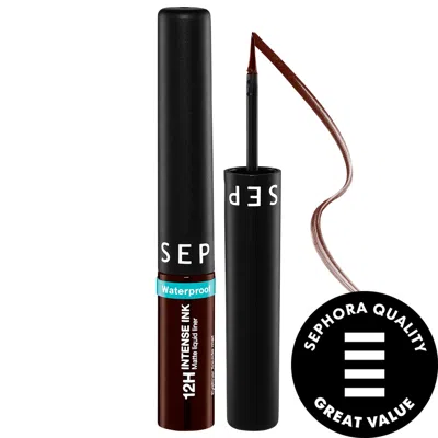 SEPHORA COLLECTION INTENSE FELT-TIP 12HR LIQUID WATERPROOF EYELINER 02 CHOCOLATE BROWN 0.09 OZ / 2.8 G