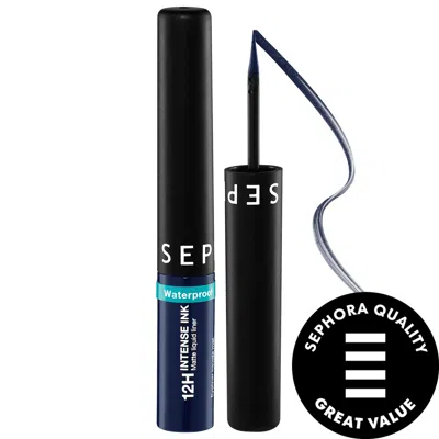 SEPHORA COLLECTION INTENSE FELT-TIP 12HR LIQUID WATERPROOF EYELINER 04 DARK NAVY 0.09 OZ / 2.8 G
