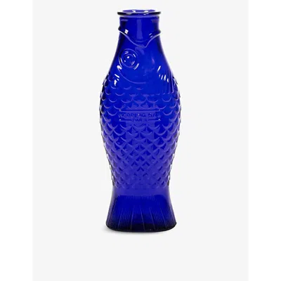 SERAX DARK BLUE PAOLA NAVONE FISH & FISH GLASS BOTTLE 1L