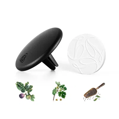 SEREE FIG BLACK LAMBSKIN CAR DIFFUSER AND INSERT