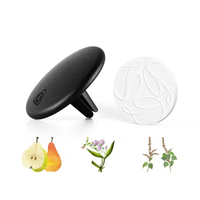 SEREE FREESIA BLACK LAMBSKIN CAR DIFFUSER & INSERT