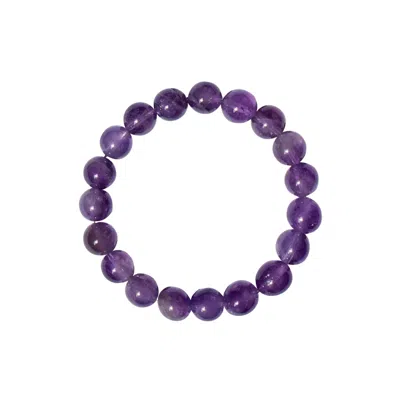 SEREE WOMEN'S MANIFEST COLLECTION CALM PURPLE CRYSTAL BEADED BRACELET
