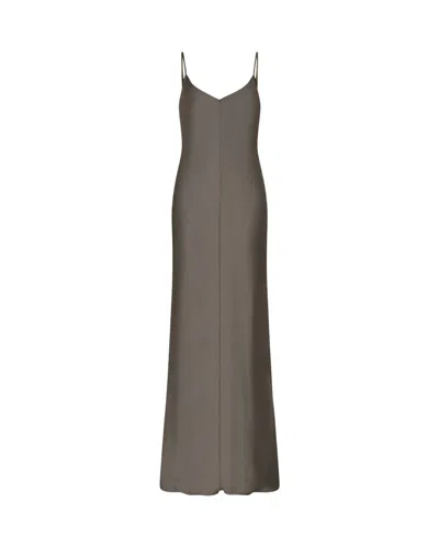 SERENA BUTE SERENA BUTE SATIN SLIP DRESS '25 - CHARCOAL
