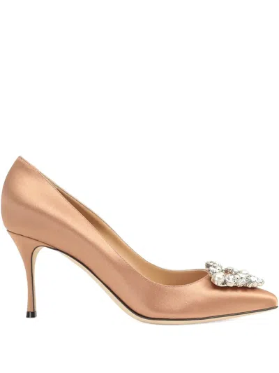 SERGIO ROSSI 75MM SATIN-FINISH PUMPS