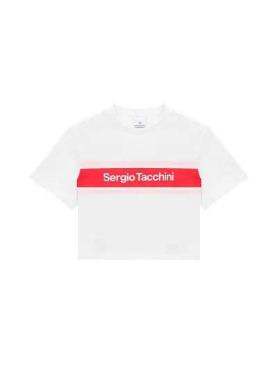 SERGIO TACCHINI COLOR BLOCK CROP T-SHIRT