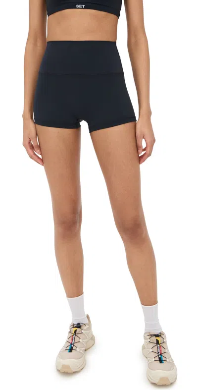 SET AIRLUXE BREATHE MINI SHORTS ONYX