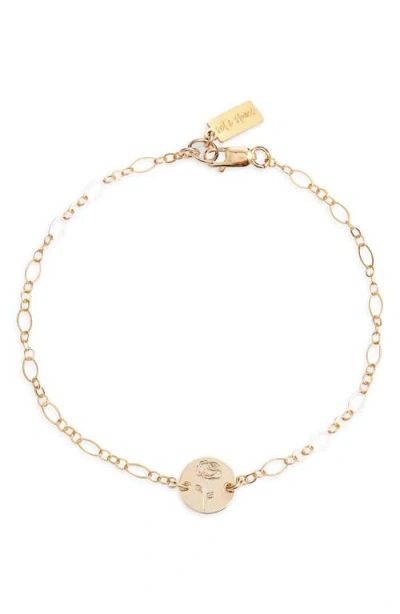 SET & STONES SET & STONES LILY BIRTH FLOWER PENDANT BRACELET