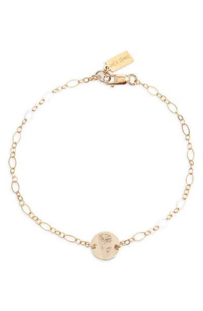 SET & STONES SET & STONES LILY BIRTH FLOWER PENDANT BRACELET