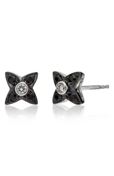 SETHI COUTURE SETHI COUTURE LUMIERE BLACK & WHITE DIAMOND STUD EARRINGS