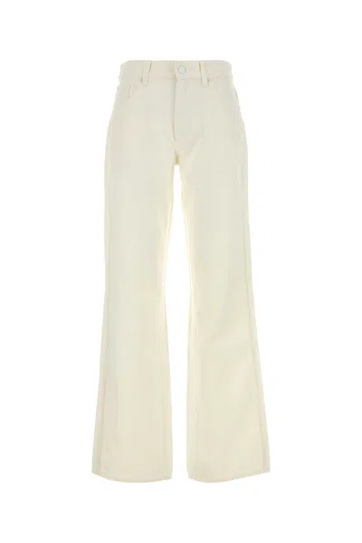 SEVEN FOR ALL MANKIND SEVEN FOR ALL MANKIND WHITE DENIM JEANS