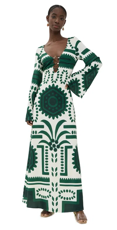 SEVEN WONDERS CALEDEIRA MAXI DRESS GREEN MULTI