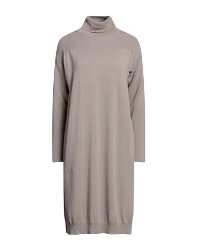 SEVENTY SERGIO TEGON SEVENTY VENEZIA WOMAN MIDI DRESS BEIGE SIZE 8 WOOL, CASHMERE