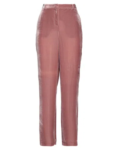 SEVENTY SERGIO TEGON SEVENTY VENEZIA WOMAN PANTS ANTIQUE ROSE SIZE 6 VISCOSE, SILK