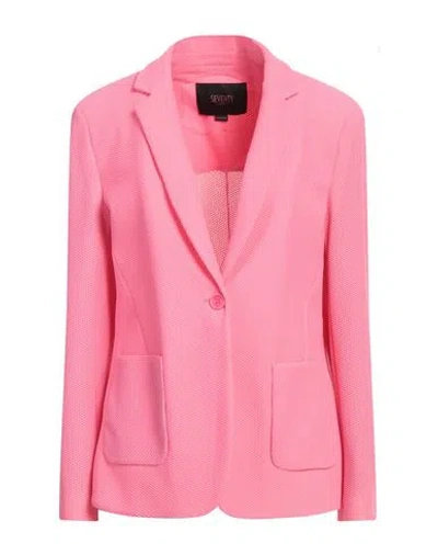SEVENTY VENEZIA SEVENTY VENEZIA WOMAN BLAZER PINK SIZE 8 POLYAMIDE, ELASTANE