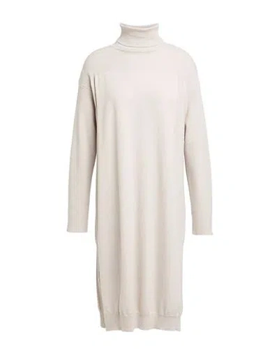 SEVENTY VENEZIA SEVENTY VENEZIA WOMAN MIDI DRESS TAUPE SIZE 14 WOOL, CASHMERE