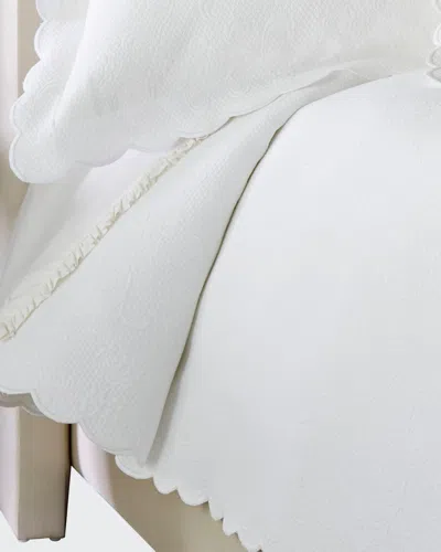 SFERRA ALICE FULL/QUEEN FLORAL MATELASSE COVERLET