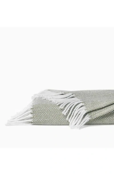 SFERRA SFERRA CELINE FRINGED HERRINGBONE COTTON THROW
